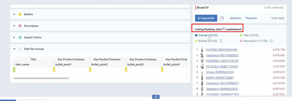 Listing Builder datadive