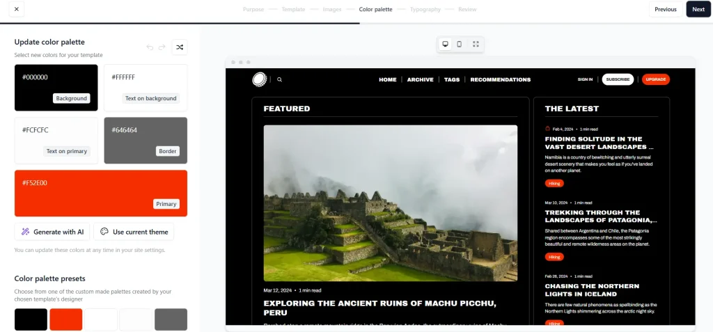 Beehiiv website builder