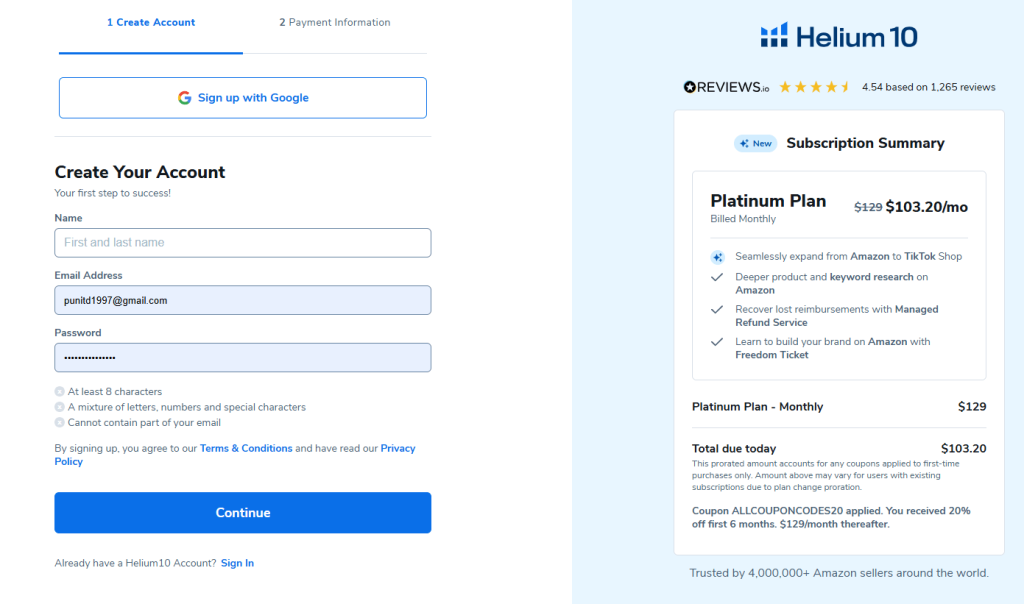 Helium 10 coupon code